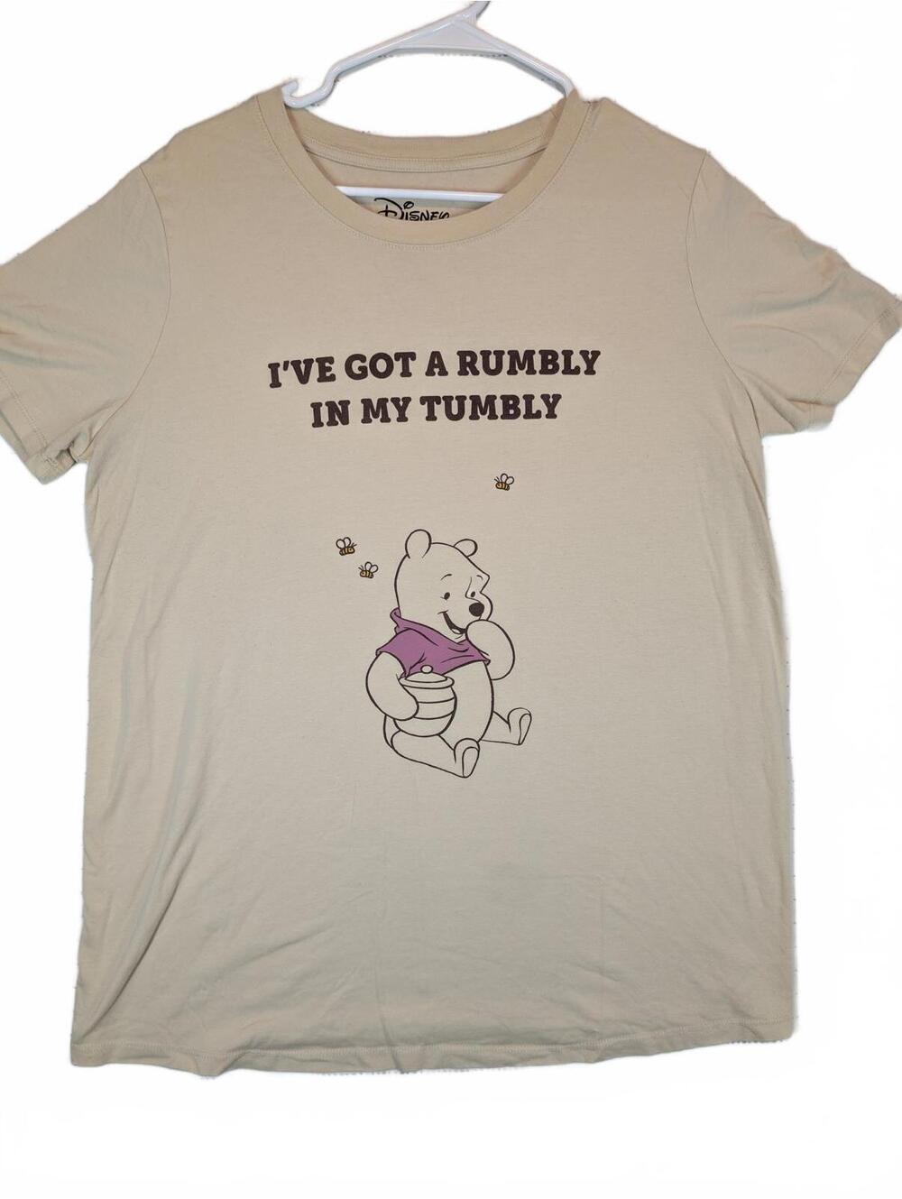 Disney Winnie The Pooh Rumbly In My Tumbly Graphic T Shirt Womens 2XL